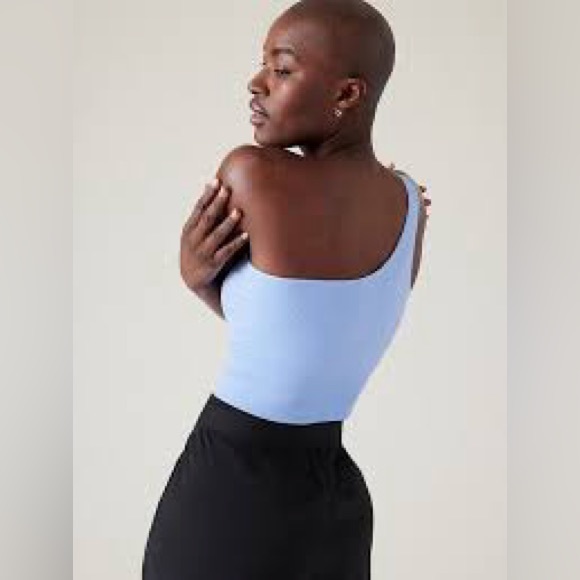 Athleta aurora seamless one shoulder tank powder blue size small - Picture 3 of 6
